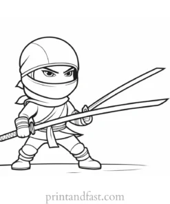 ninja coloring page free