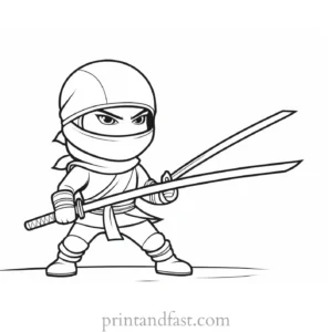 ninja coloring page free