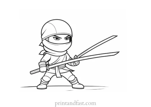 ninja coloring page free