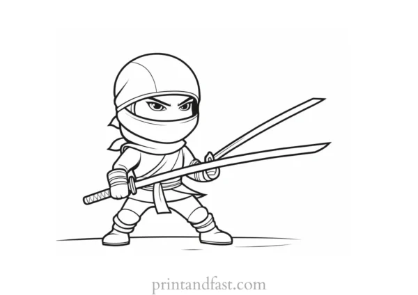 ninja coloring page free