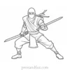 ninja coloring page fun