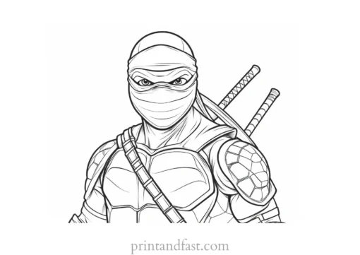 ninja coloring page mask