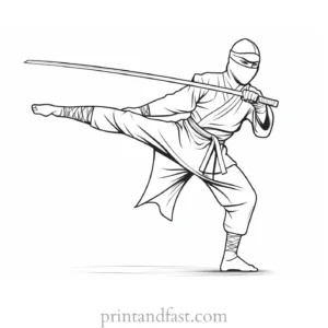 ninja coloring page online