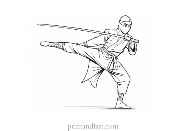 ninja coloring page online