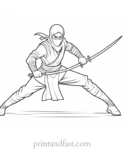 ninja coloring page outfit