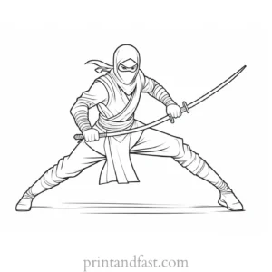 ninja coloring page outfit