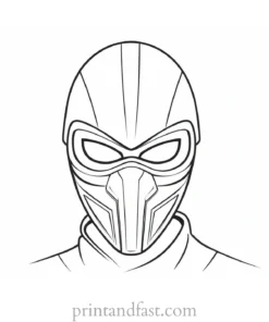 ninja coloring page printable