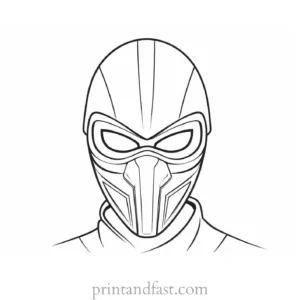 ninja coloring page printable