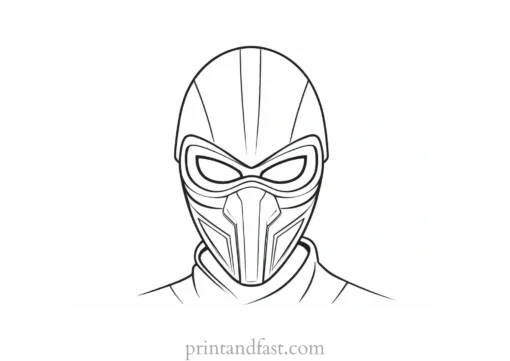 ninja coloring page printable