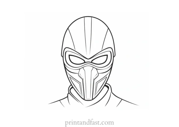 ninja coloring page printable