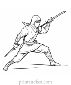 ninja coloring page stealthy