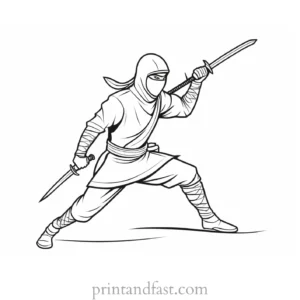 ninja coloring page stealthy