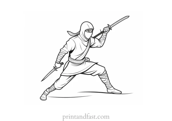 ninja coloring page stealthy