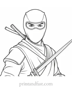 ninja coloring page sword