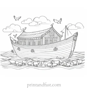 noahs ark coloring design