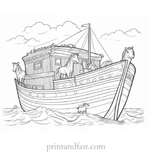 noahs ark coloring for kids