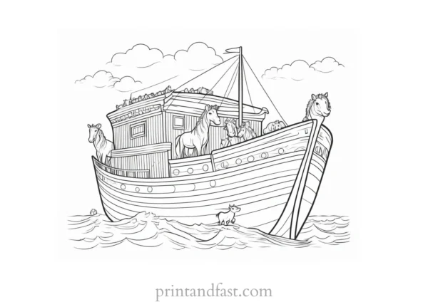 noahs ark coloring for kids