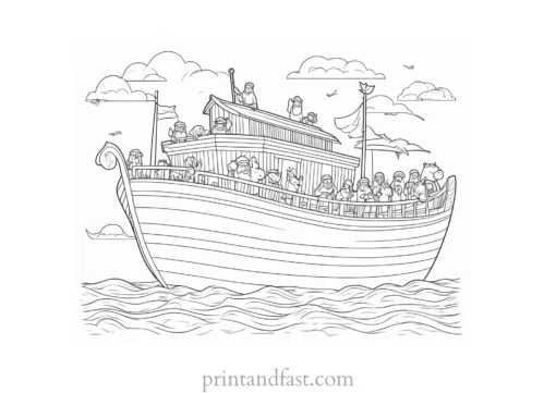 noahs ark coloring for preschoolers