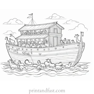 noahs ark coloring for students