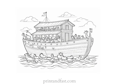 noahs ark coloring for students