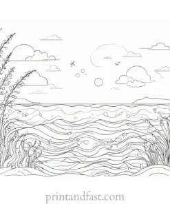 ocean coloring page for kids