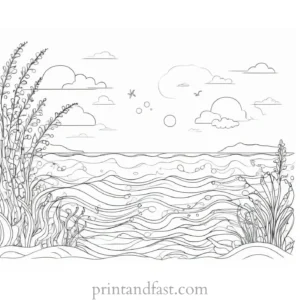 ocean coloring page for kids