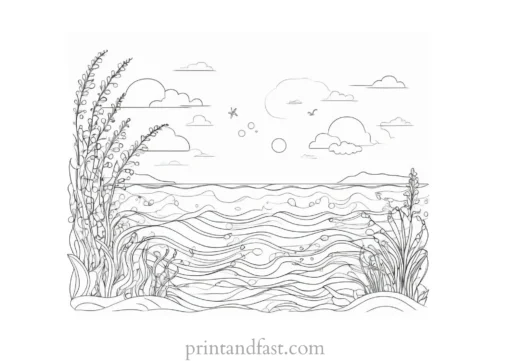 ocean coloring page for kids