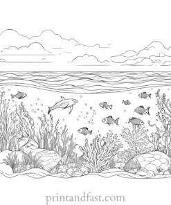 ocean life coloring page