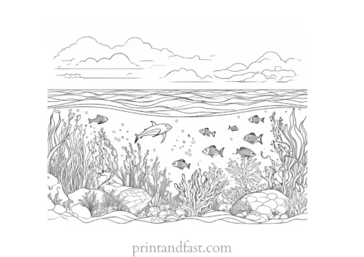 ocean life coloring page