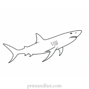 ocean shark coloring page