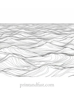 ocean waves coloring page