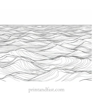 ocean waves coloring page