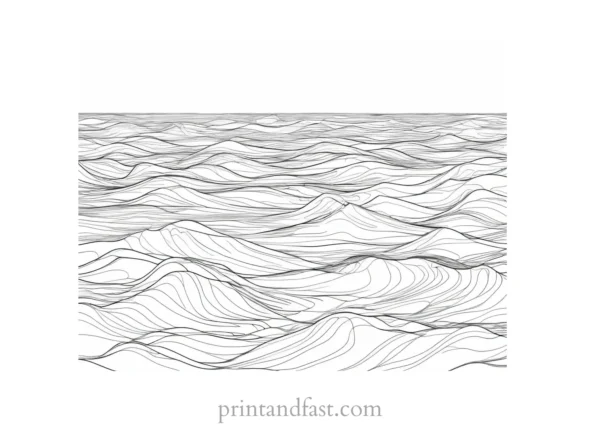 ocean waves coloring page