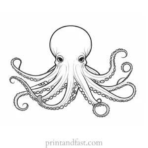 octopus coloring page advanced