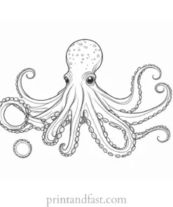 octopus coloring page detailed