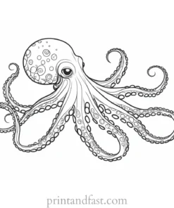 octopus coloring page for adults