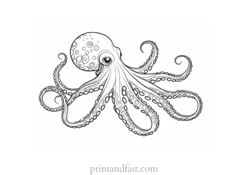 octopus coloring page for adults