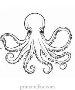 octopus coloring page free