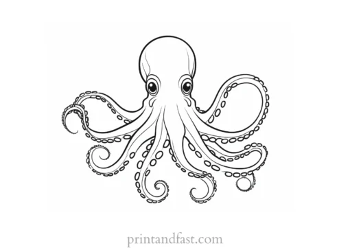 octopus coloring page free