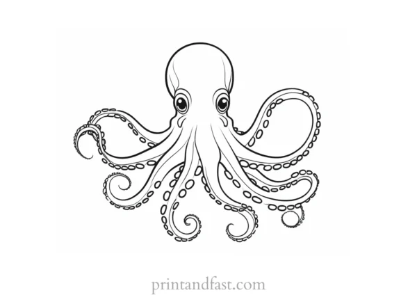 octopus coloring page free