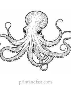 octopus coloring page intricate