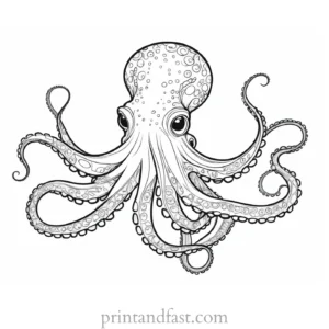 octopus coloring page intricate