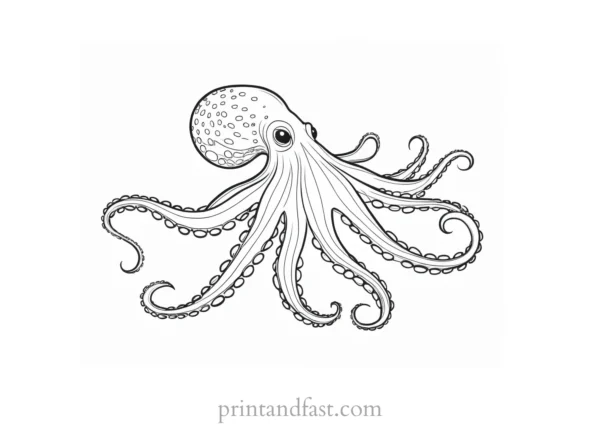 octopus coloring page simple