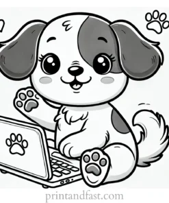 online puppy coloring page