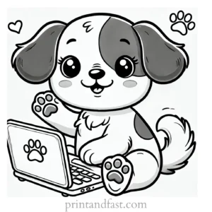 online puppy coloring page