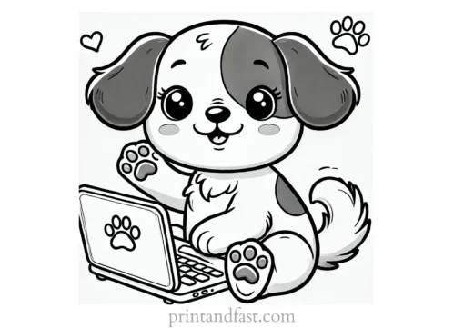 online puppy coloring page