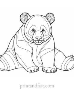 panda coloring page activity