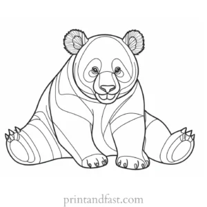 panda coloring page activity