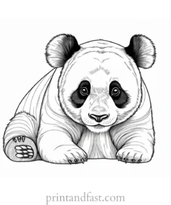 panda coloring page creative