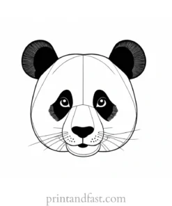 panda coloring page easy